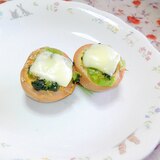 おつまみに☆ゆで卵の野沢菜チーズ